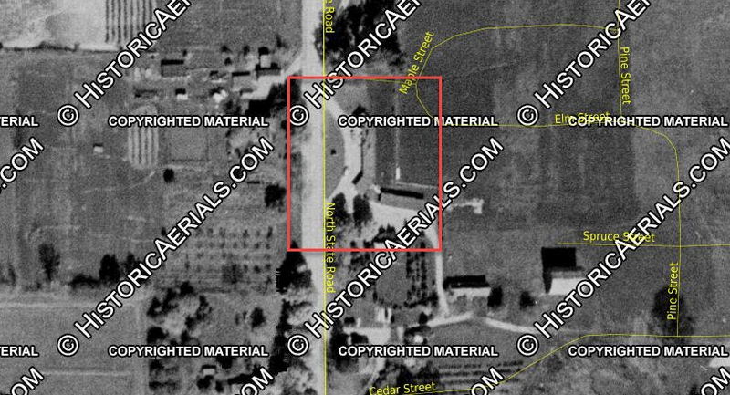 Evergreen Motel - 1955 Aerial (newer photo)